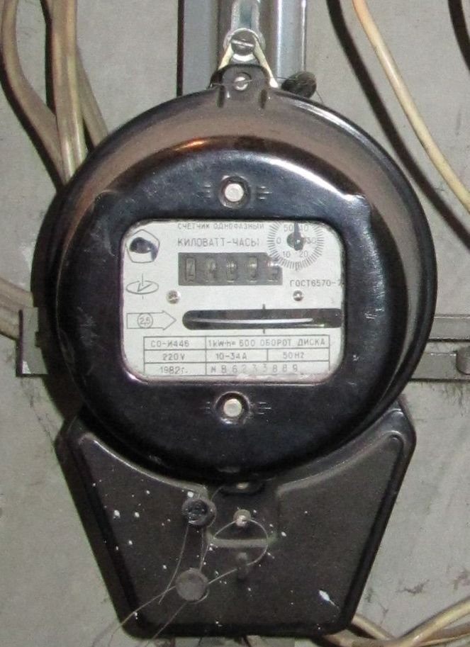 индукционный (электромеханический) электросчетчик 